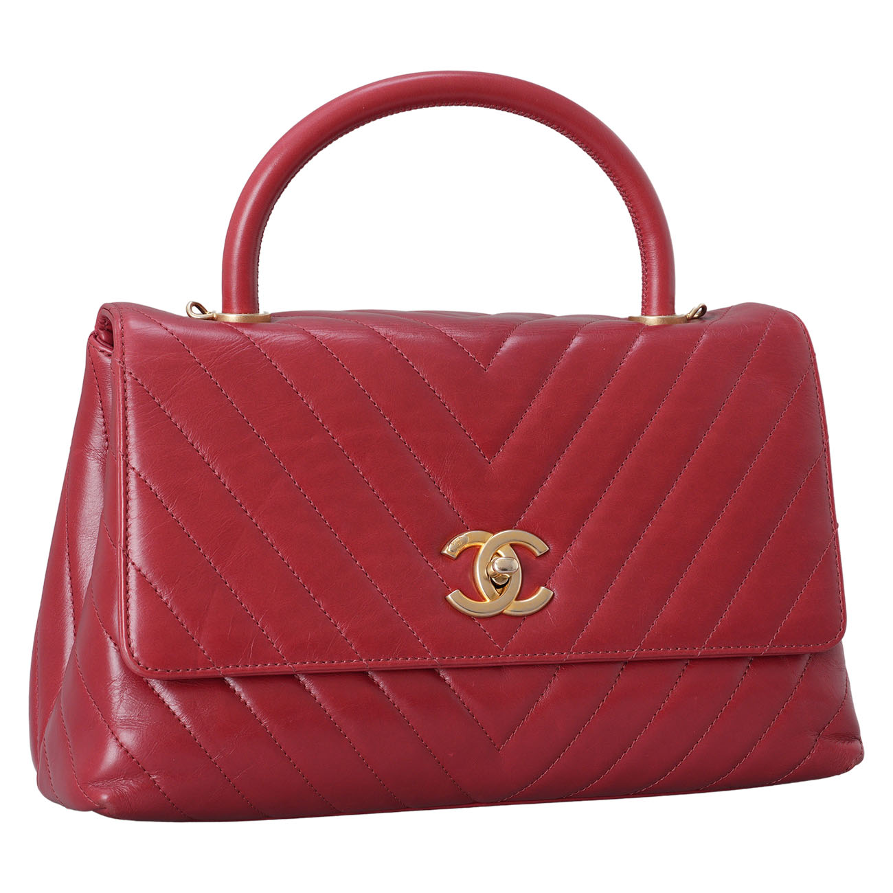 CHANEL(USED)샤넬 쉐브론 코코핸들 미듐