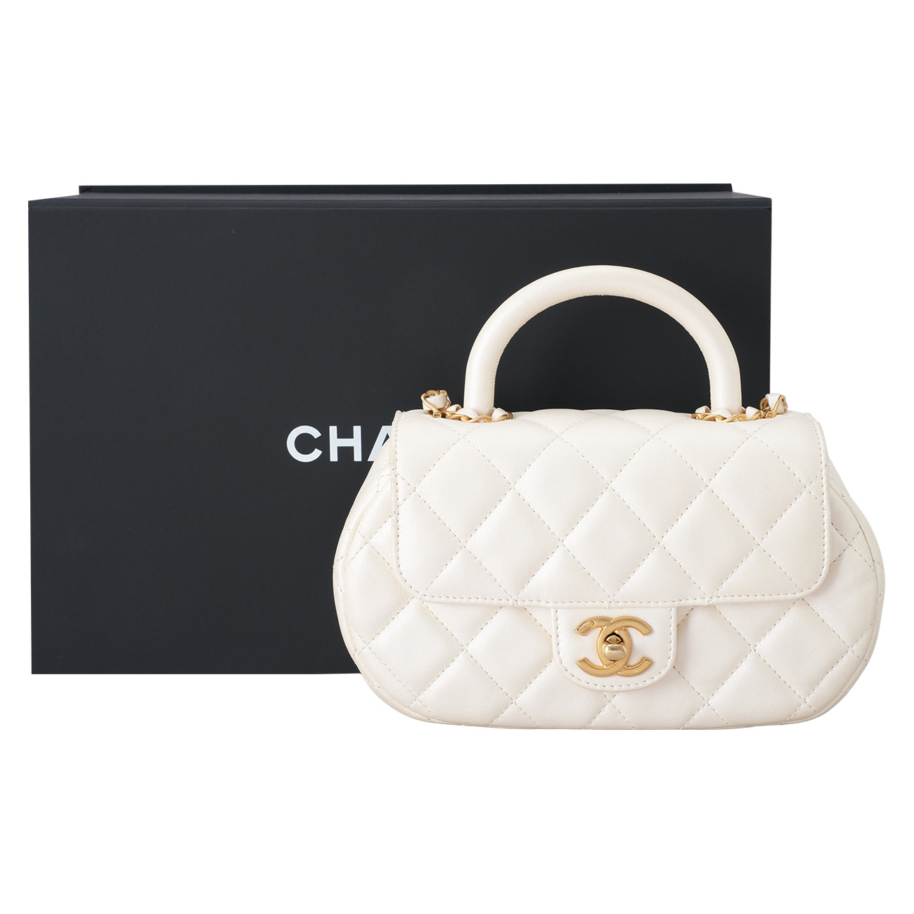 CHANEL(USED)샤넬 AS4573 CC로고 펄 스몰 토트백