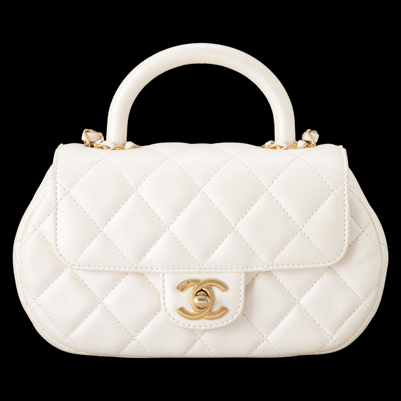 CHANEL(USED)샤넬 AS4573 CC로고 펄 스몰 토트백