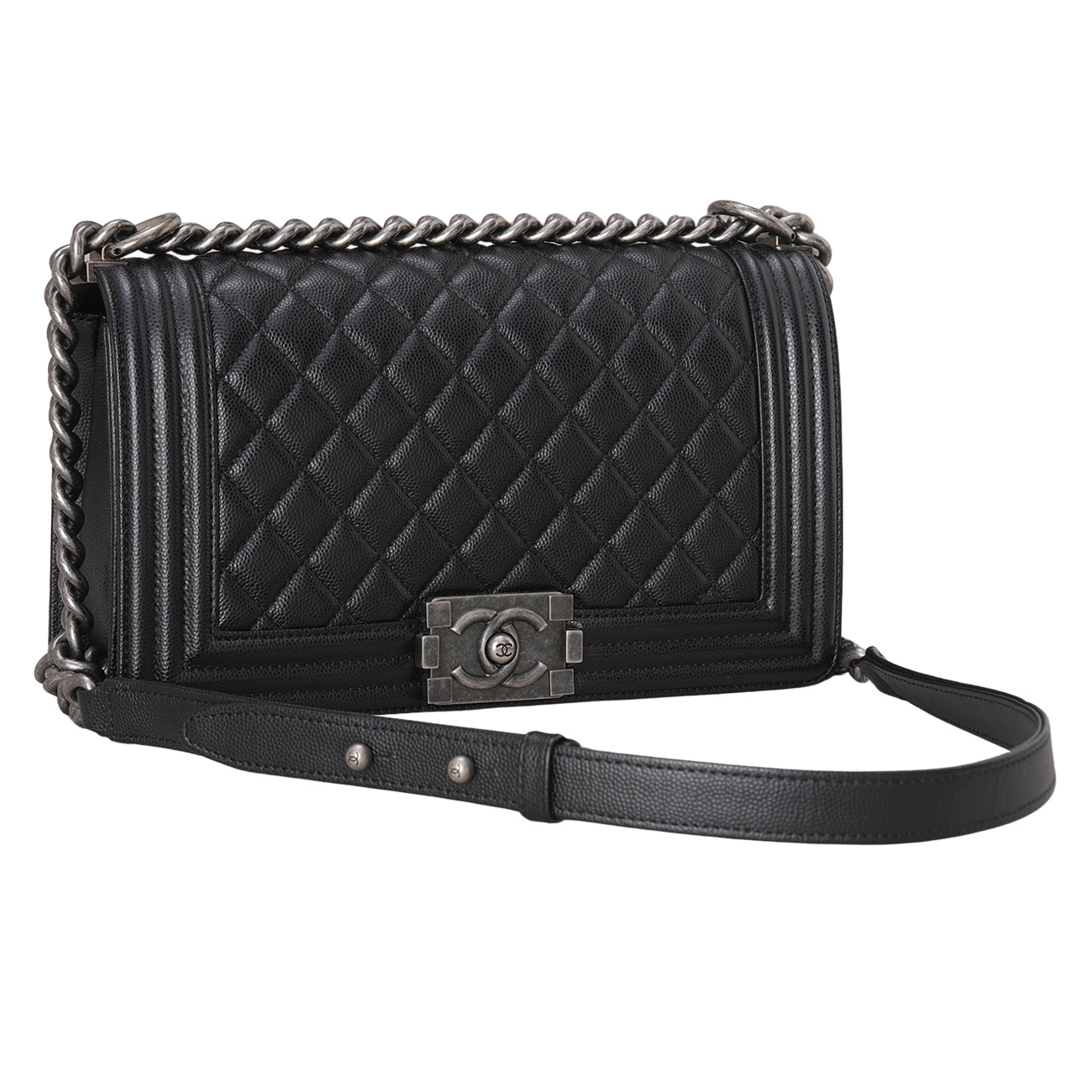 CHANEL(USED)샤넬 캐비어 보이샤넬 미듐 플랩백