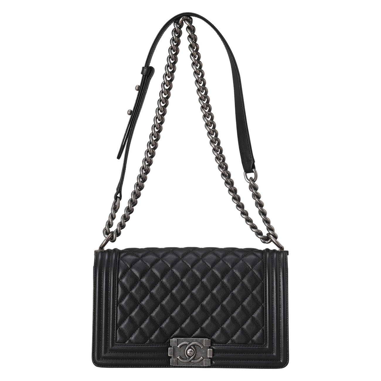 CHANEL(USED)샤넬 캐비어 보이샤넬 미듐 플랩백