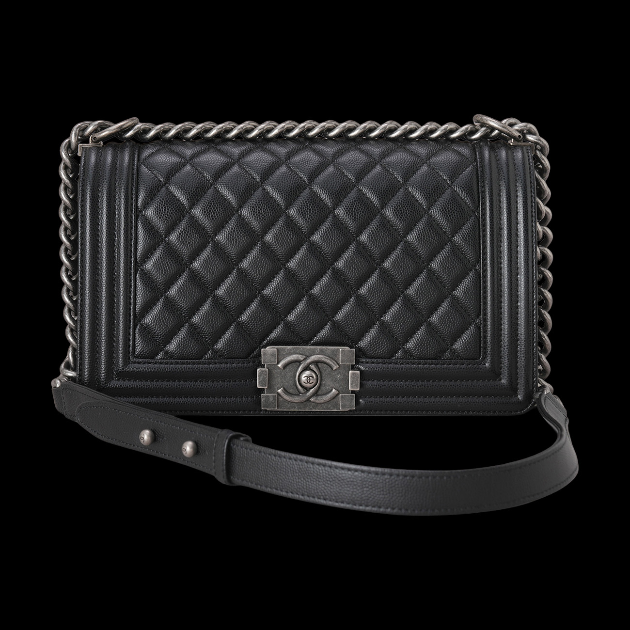 CHANEL(USED)샤넬 캐비어 보이샤넬 미듐 플랩백