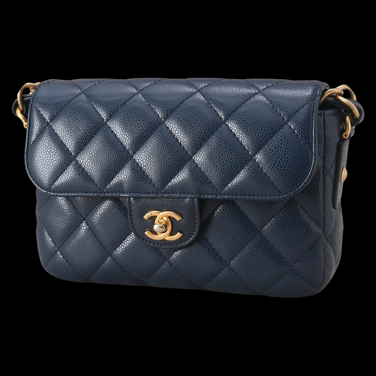 CHANEL(USED)샤넬 AS3182 캐비어 CC로고 크로스 백