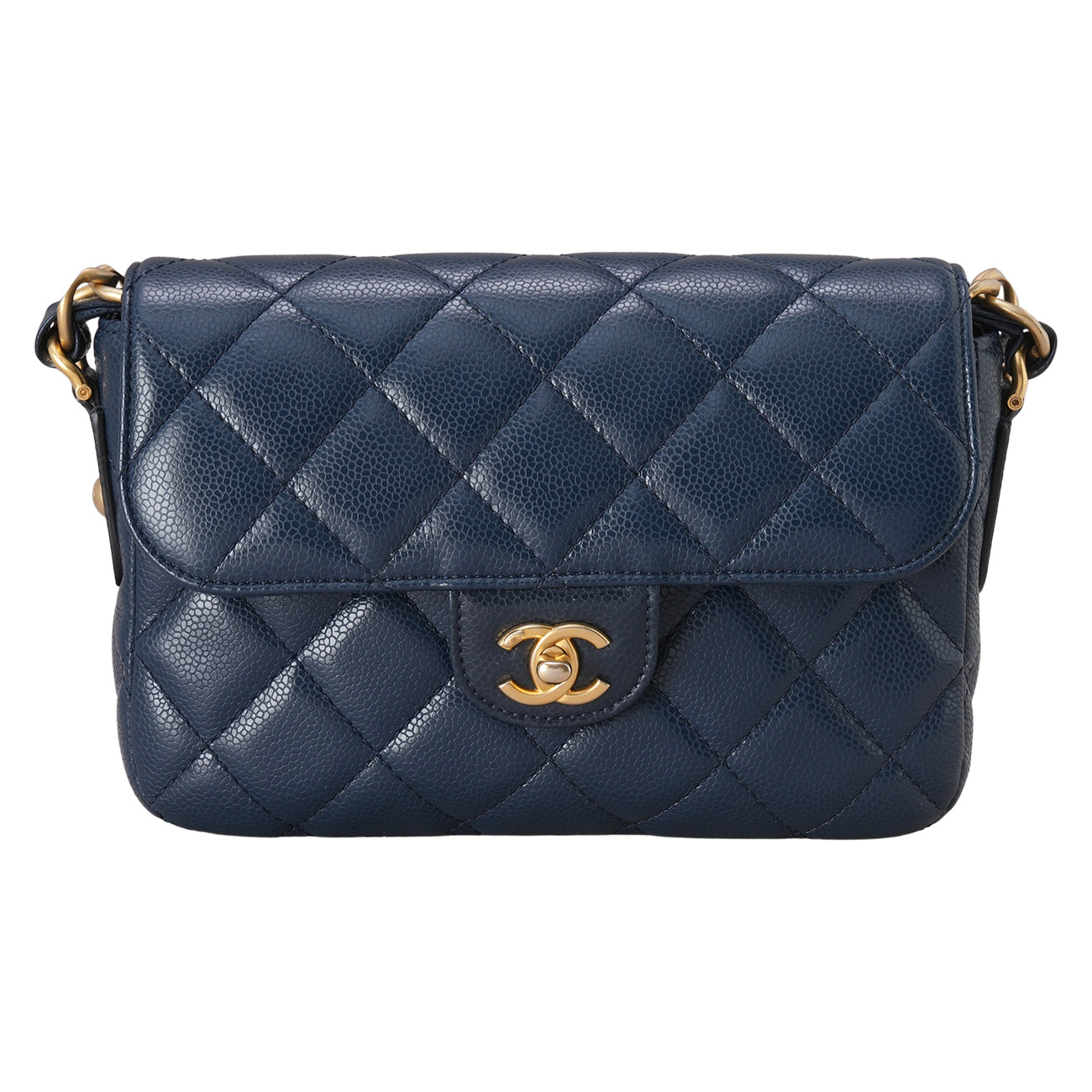 CHANEL(USED)샤넬 AS3182 캐비어 CC로고 크로스 백