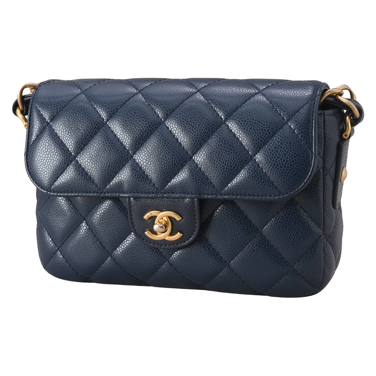 CHANEL(USED)샤넬 AS3182 캐비어 CC로고 크로스 백