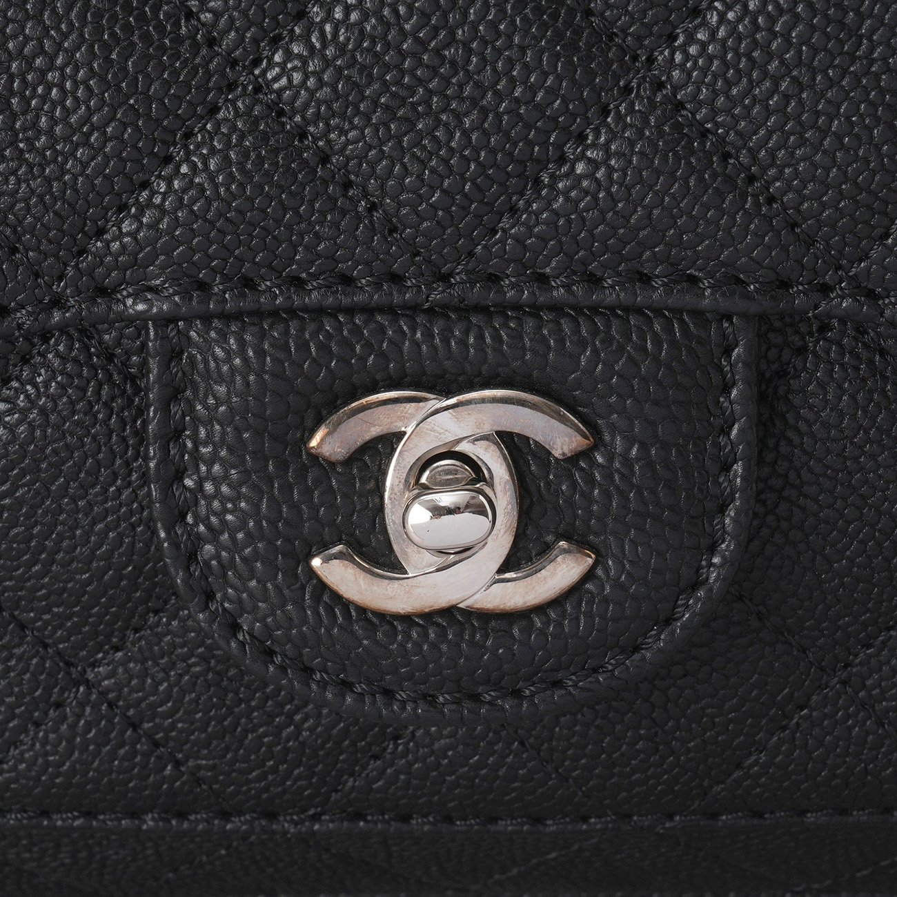 CHANEL(USED)샤넬 시즌 캐비어 볼링백 블랙