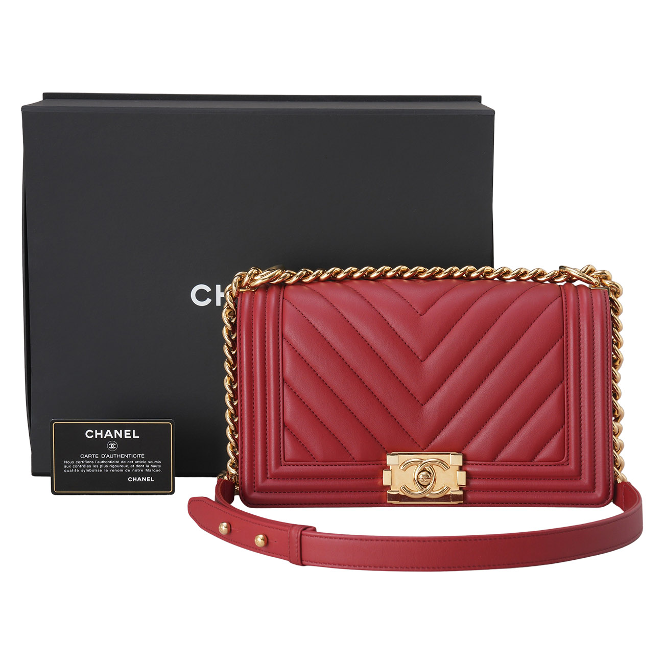 CHANEL(USED)샤넬 보이샤넬 쉐브론 미듐