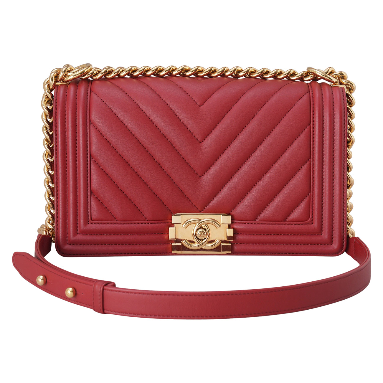 CHANEL(USED)샤넬 보이샤넬 쉐브론 미듐