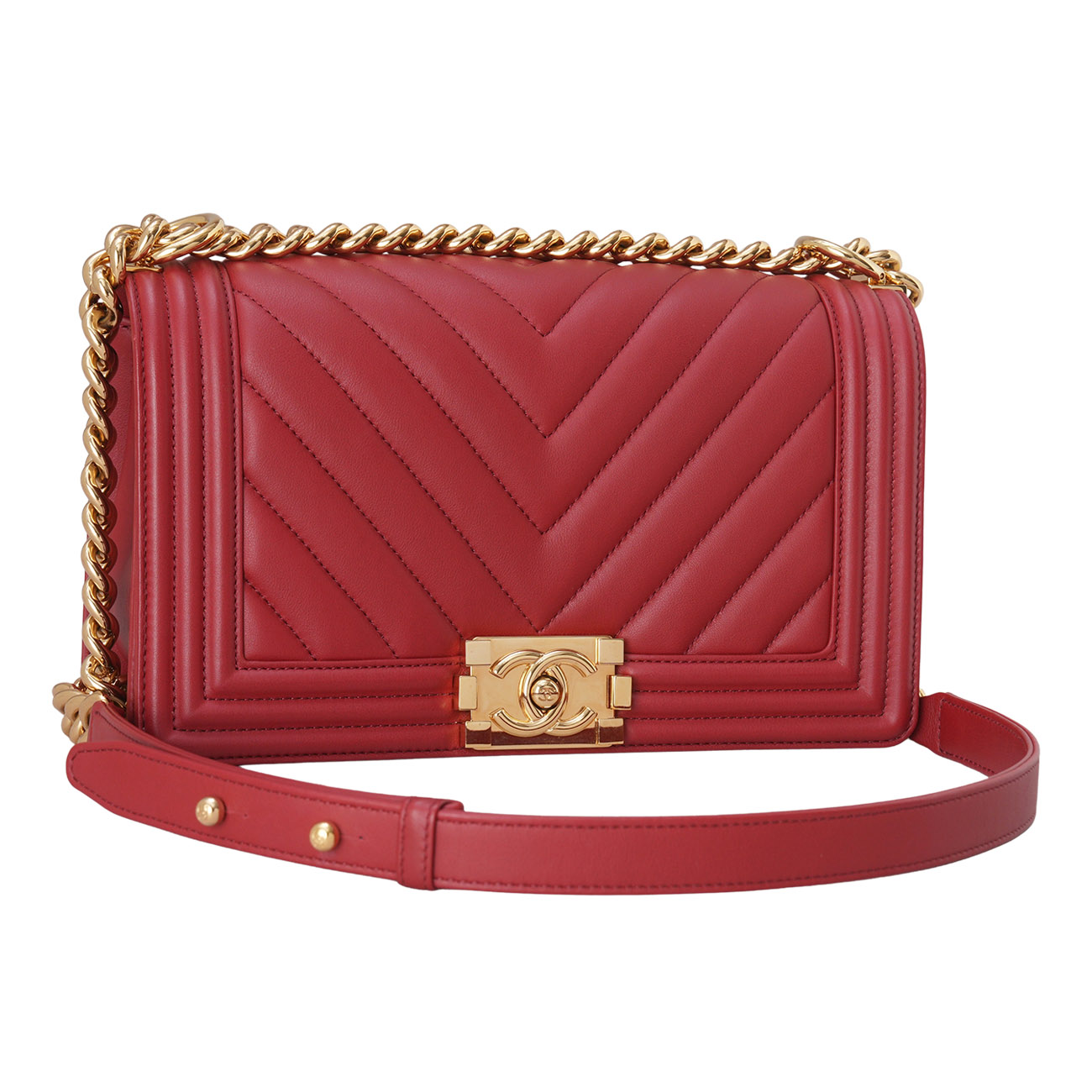 CHANEL(USED)샤넬 보이샤넬 쉐브론 미듐