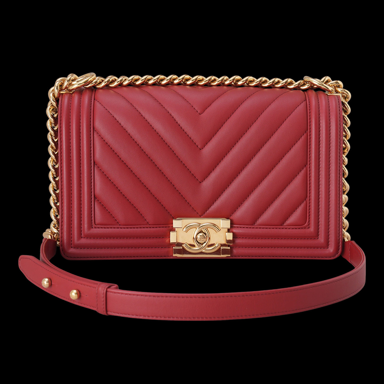 CHANEL(USED)샤넬 보이샤넬 쉐브론 미듐