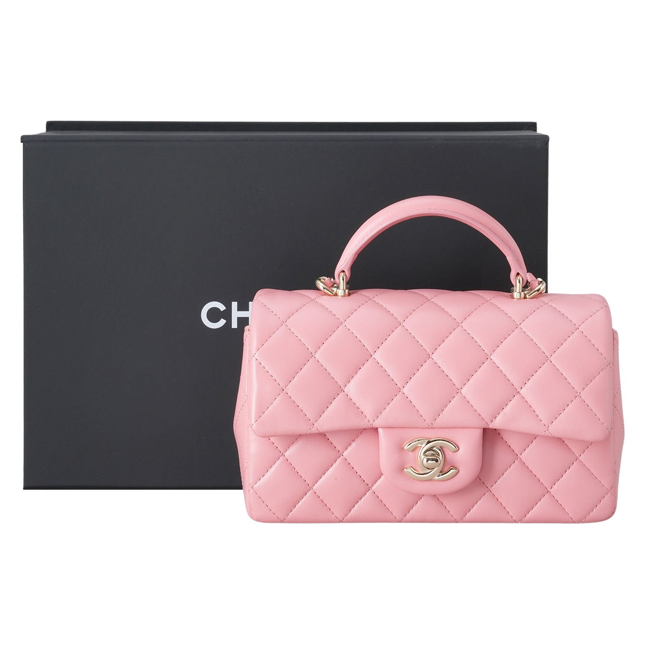 CHANEL(USED)샤넬 AS2431 클래식 뉴미니 탑핸들 크로스백