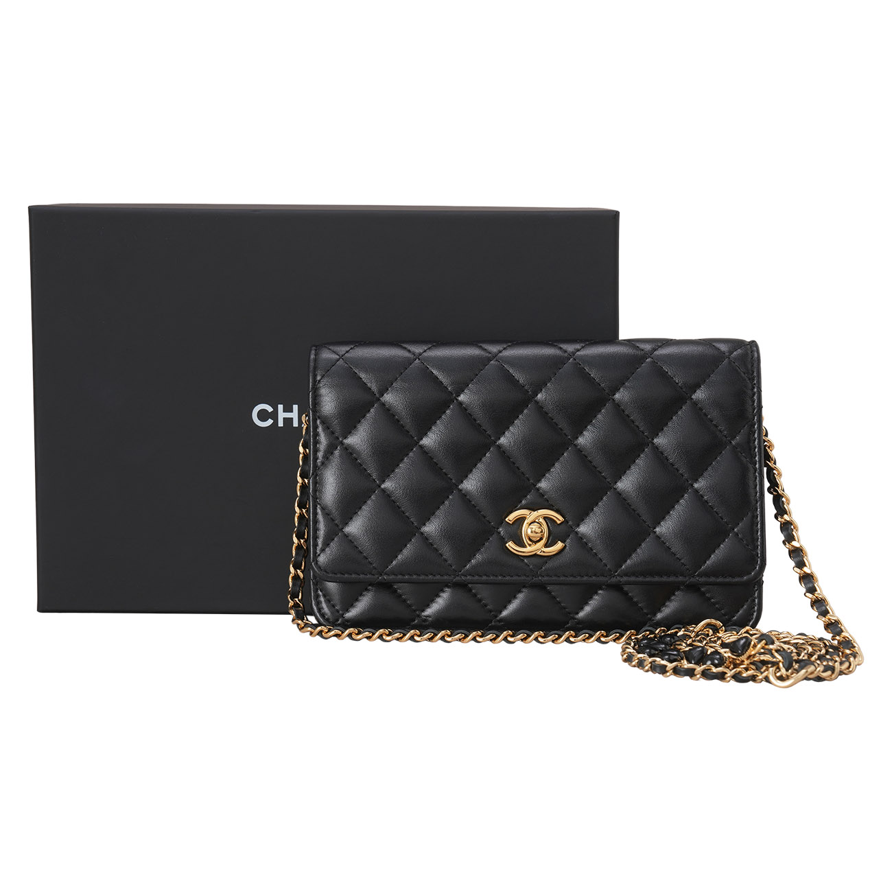 CHANEL(USED)샤넬 시즌 램스킨 CC로고 WOC