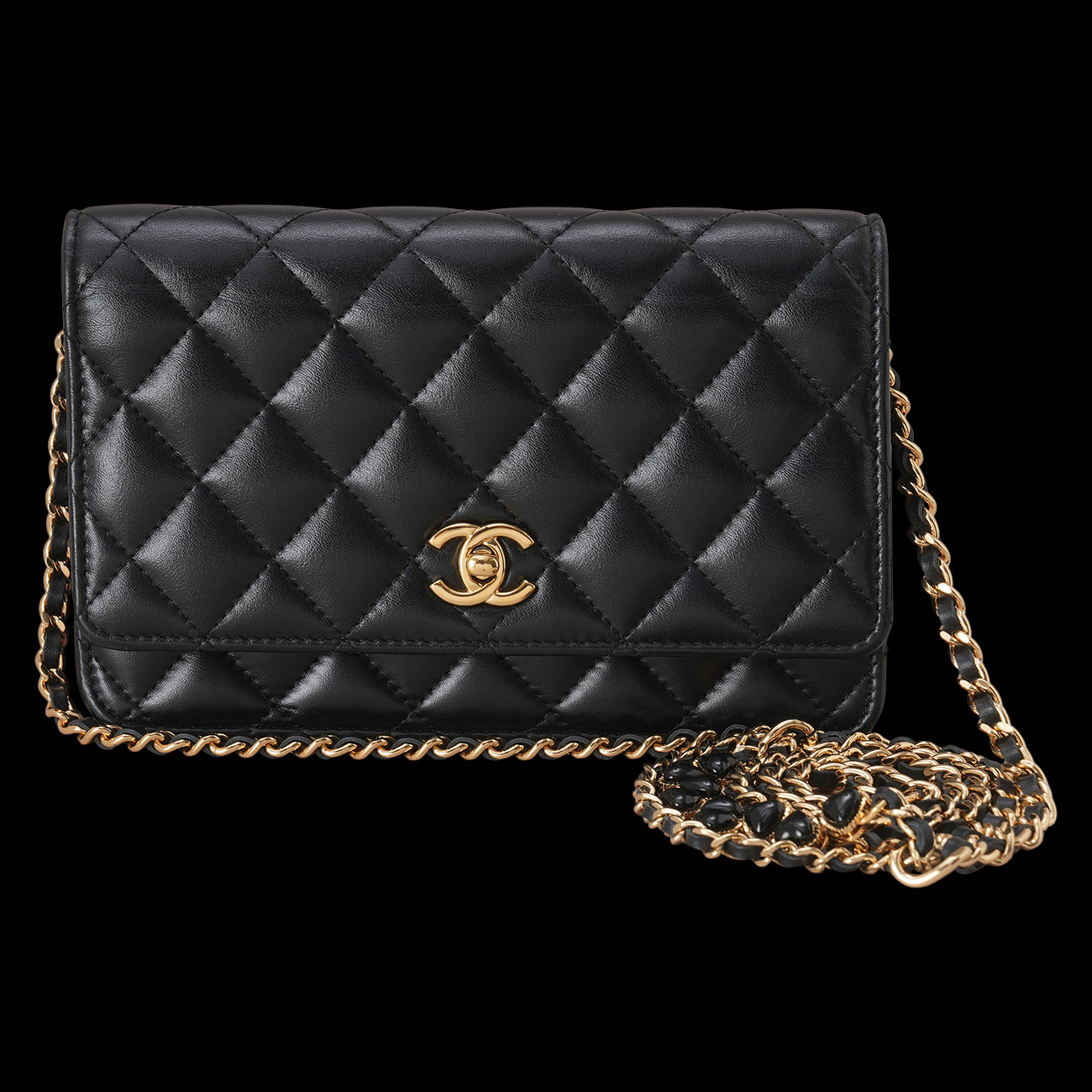 CHANEL(USED)샤넬 시즌 램스킨 CC로고 WOC