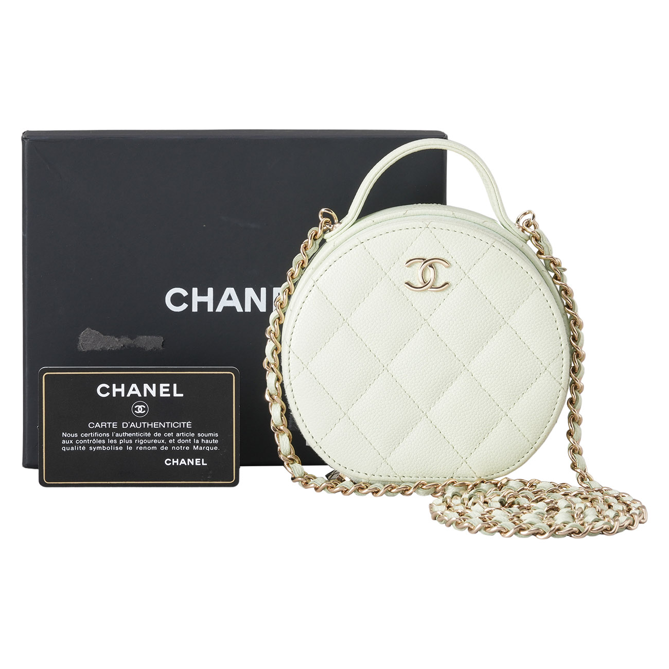 CHANEL(USED)샤넬 AP2502 탑핸들 캐비어 코스메틱 케이스