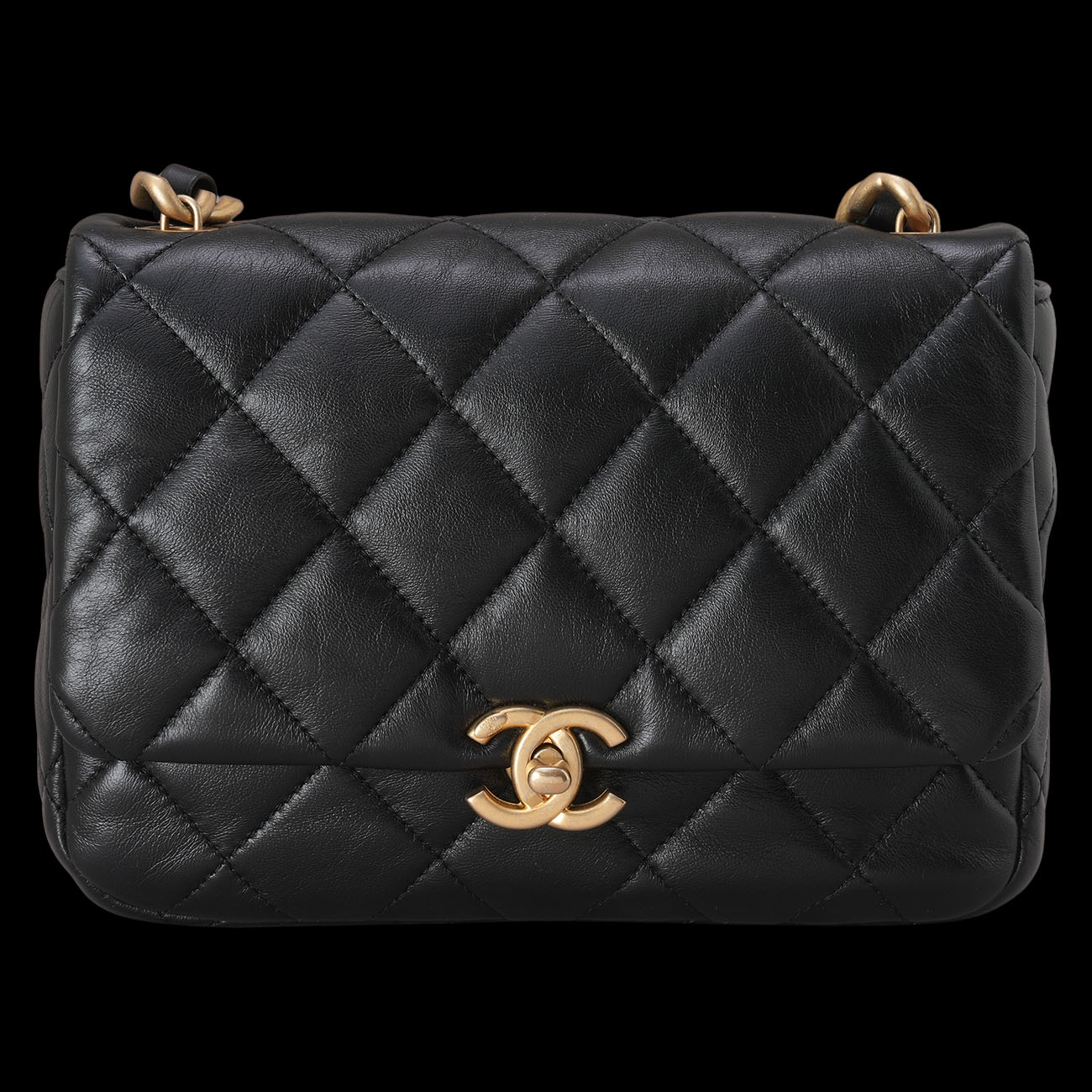 CHANEL(USED)샤넬 AS3260 램스킨 퀄팅 체인 플랩백