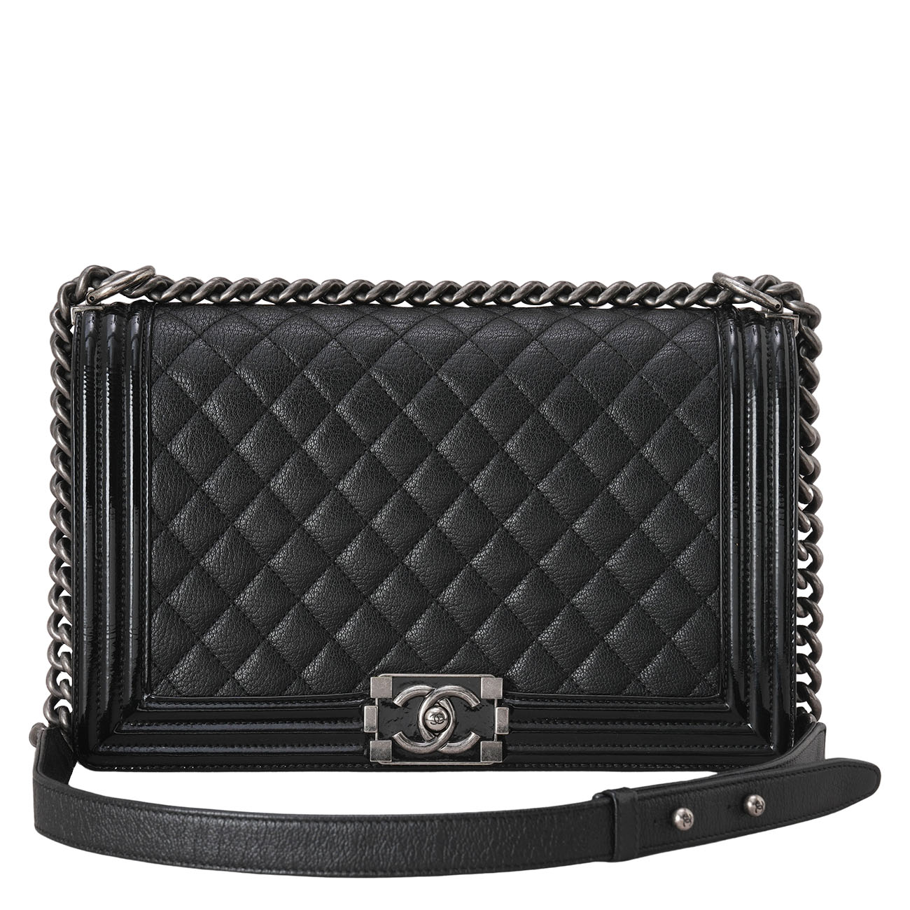 CHANEL(USED)샤넬 고트스킨 페이던트 보이샤넬 뉴미듐