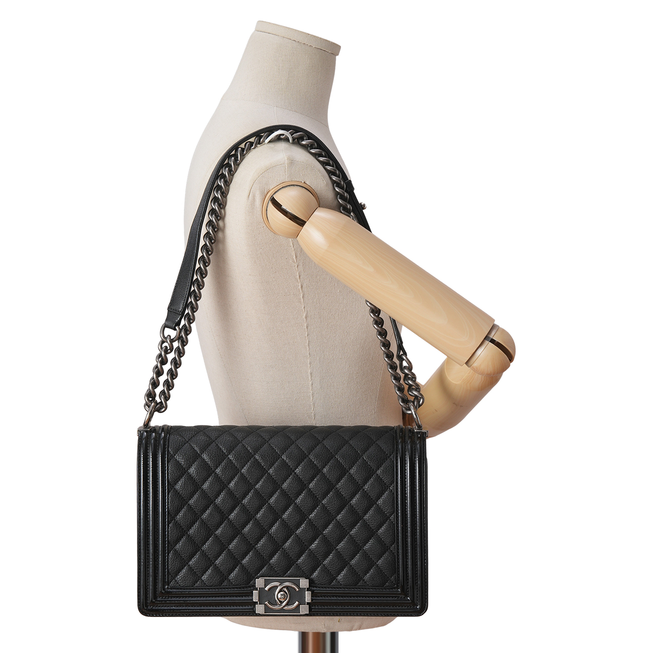 CHANEL(USED)샤넬 고트스킨 페이던트 보이샤넬 뉴미듐