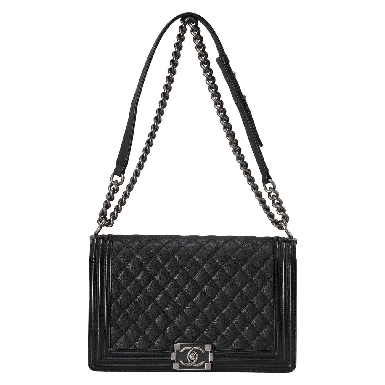 CHANEL(USED)샤넬 고트스킨 페이던트 보이샤넬 뉴미듐