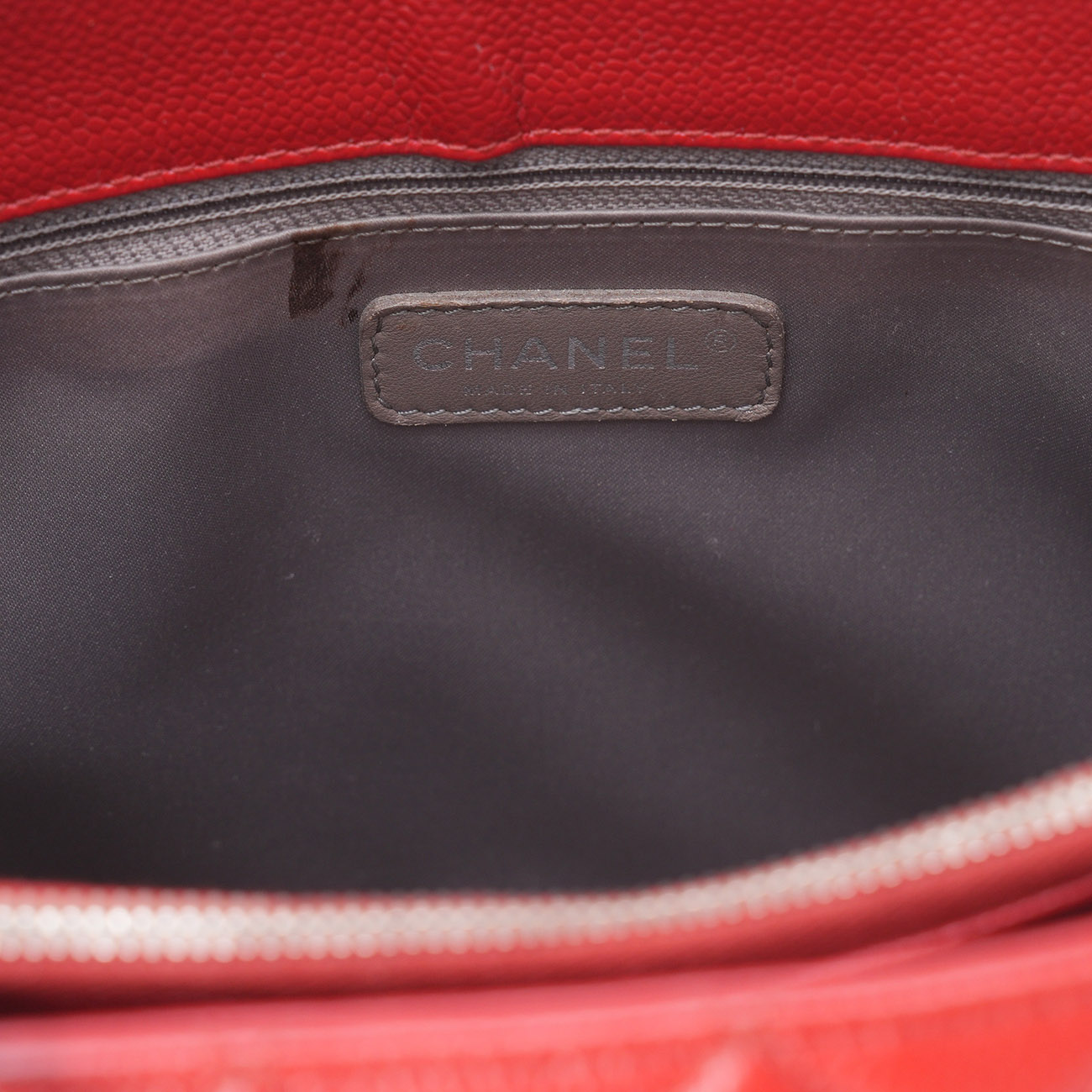 CHANEL(USED)샤넬 캐비어 그랜드샤핑 레드