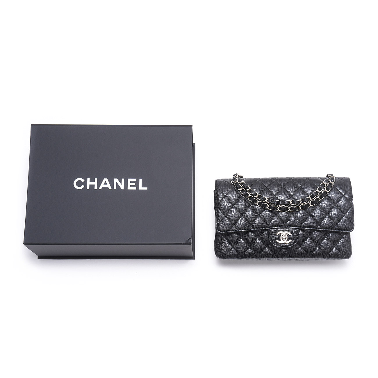 CHANEL(USED)샤넬 A01112 캐비어 클래식 미듐 플랩백