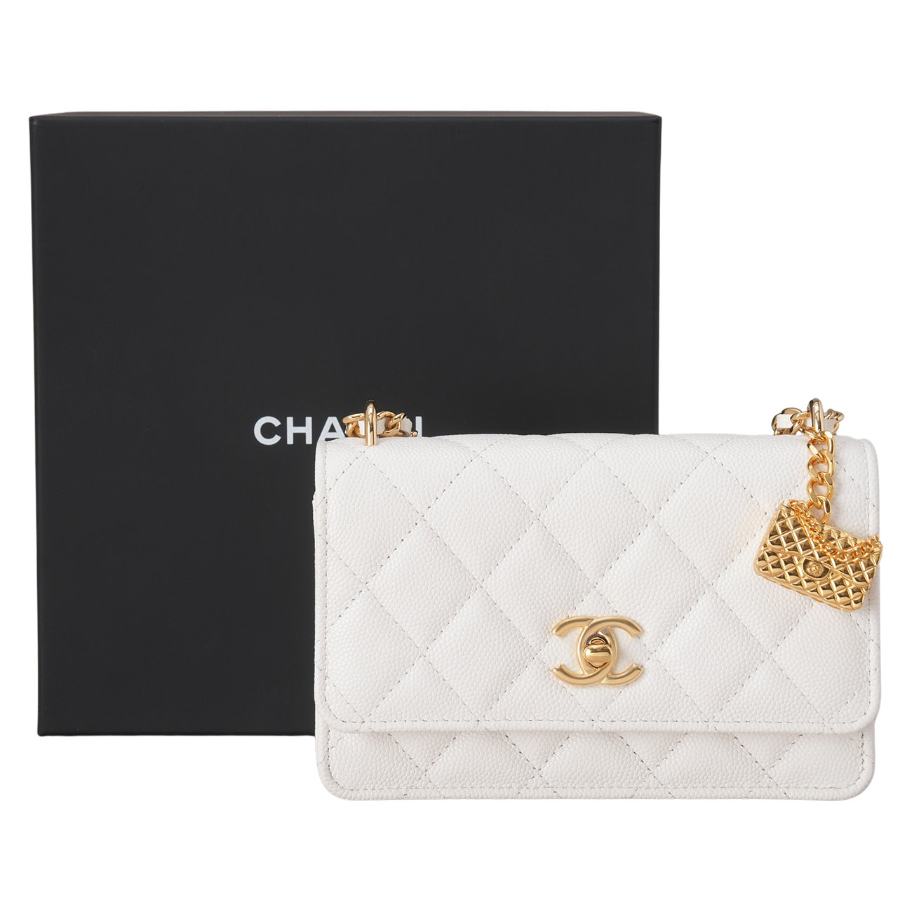 CHANEL(USED)샤넬 캐비어 참 WOC