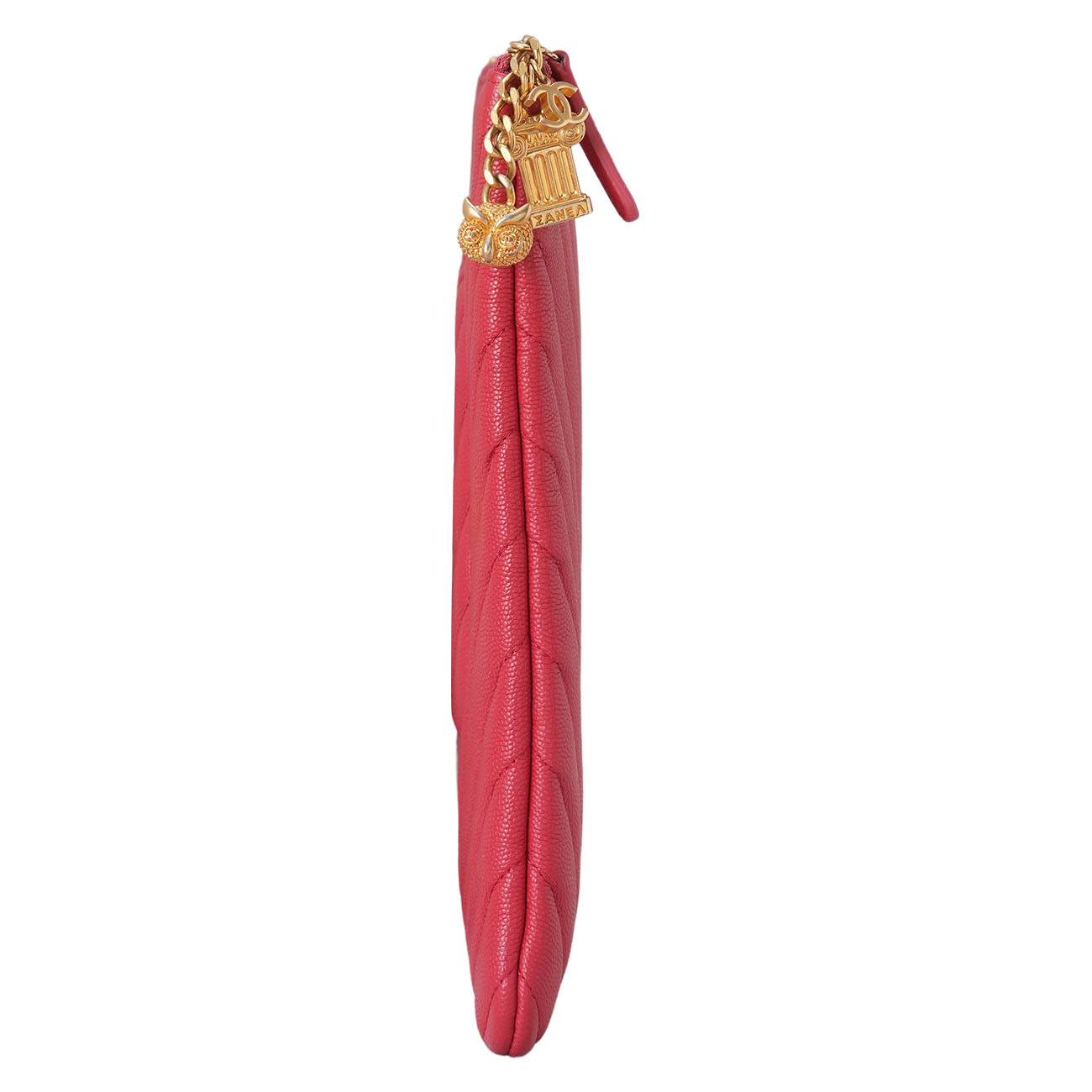 CHANEL(USED)샤넬 캐비어 쉐브론 클러치 라지