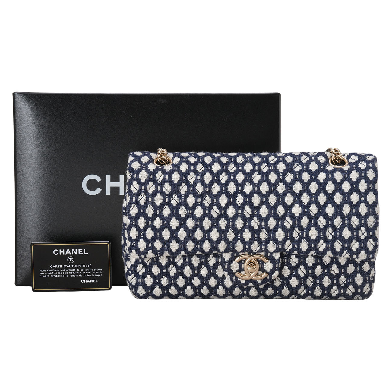 CHANEL(USED)샤넬 트위드 클래식 미듐 플랩백