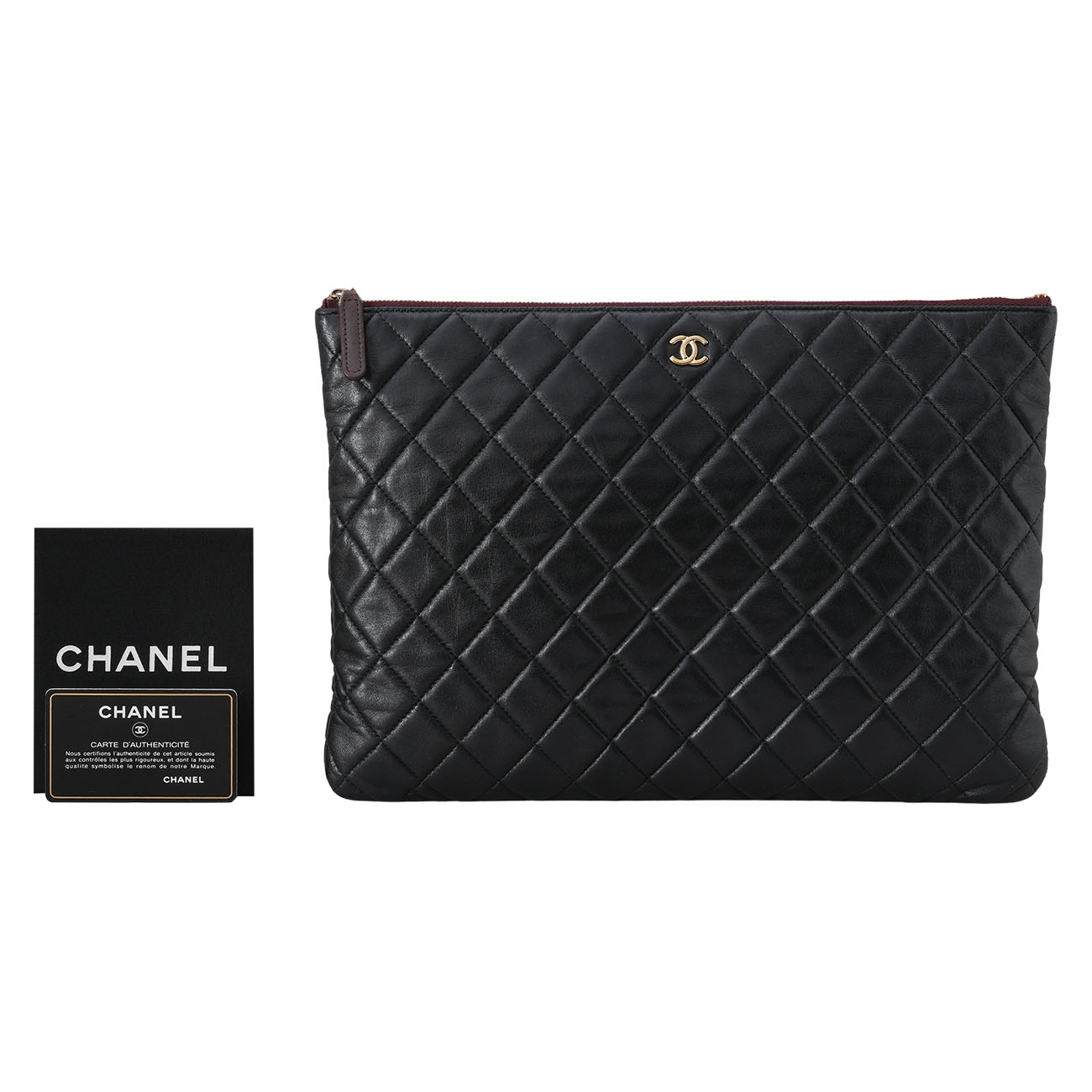 CHANEL(USED)샤넬 램스킨 클래식 클러치 라지