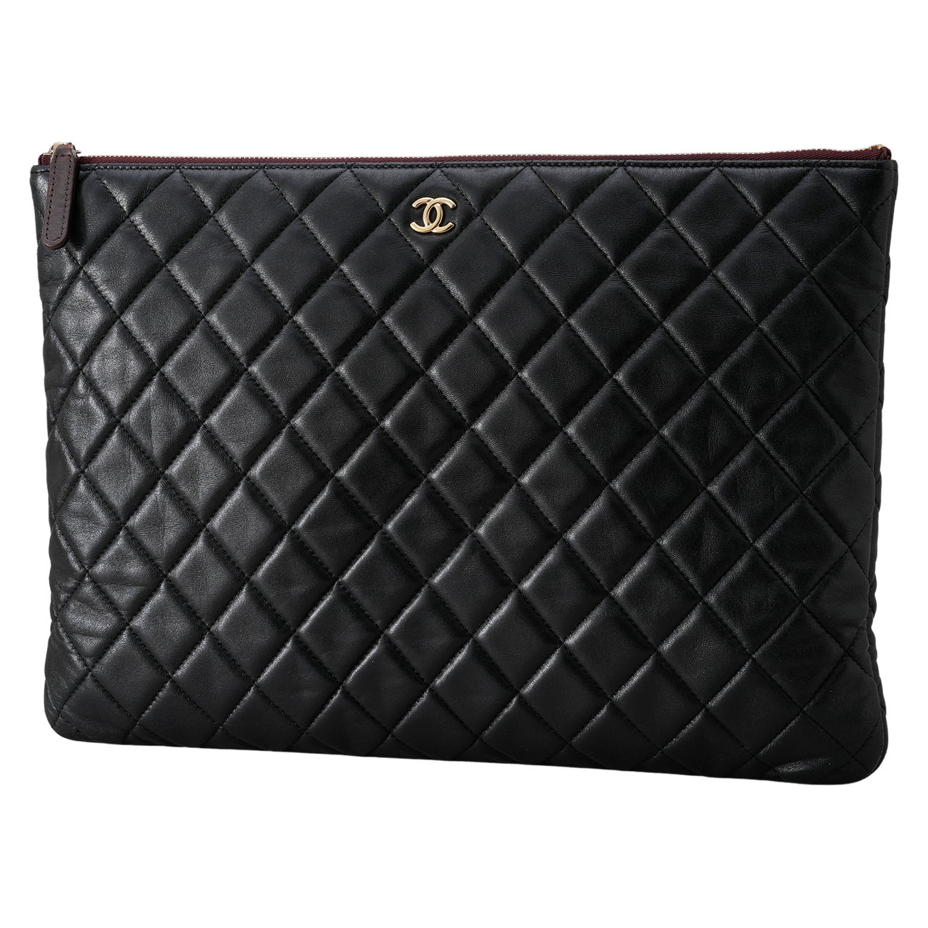 CHANEL(USED)샤넬 램스킨 클래식 클러치 라지