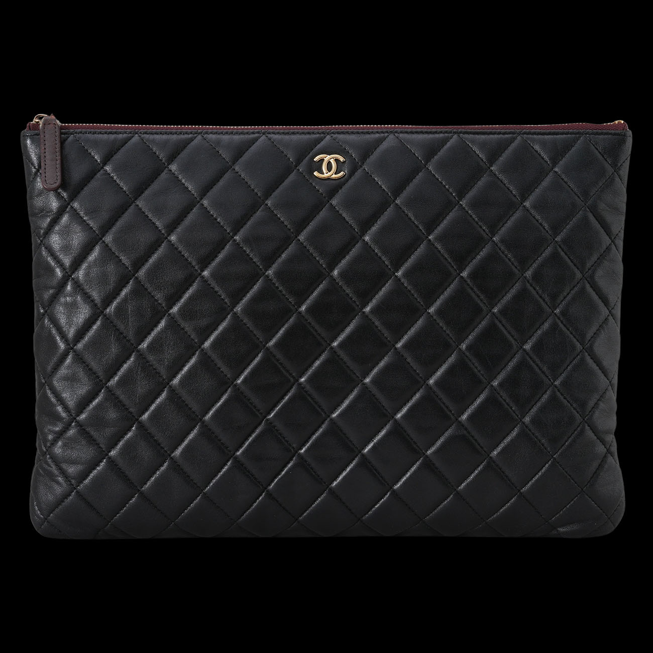 CHANEL(USED)샤넬 램스킨 클래식 클러치 라지