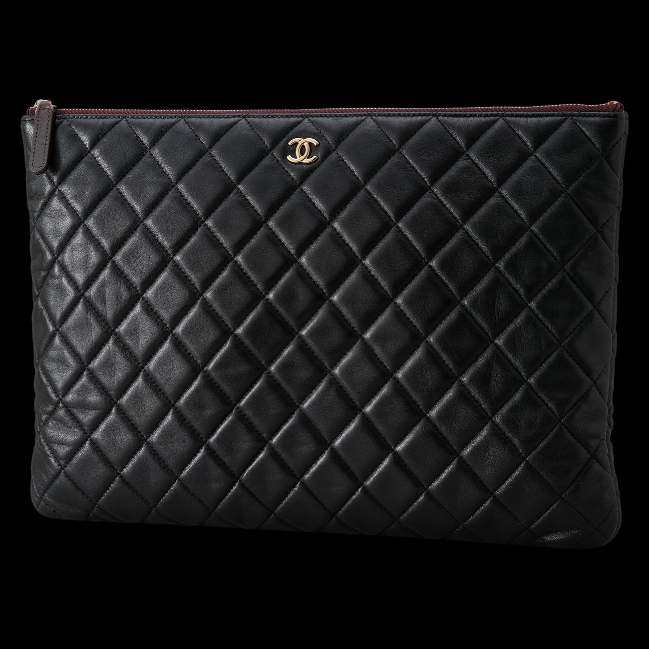 CHANEL(USED)샤넬 램스킨 클래식 클러치 라지