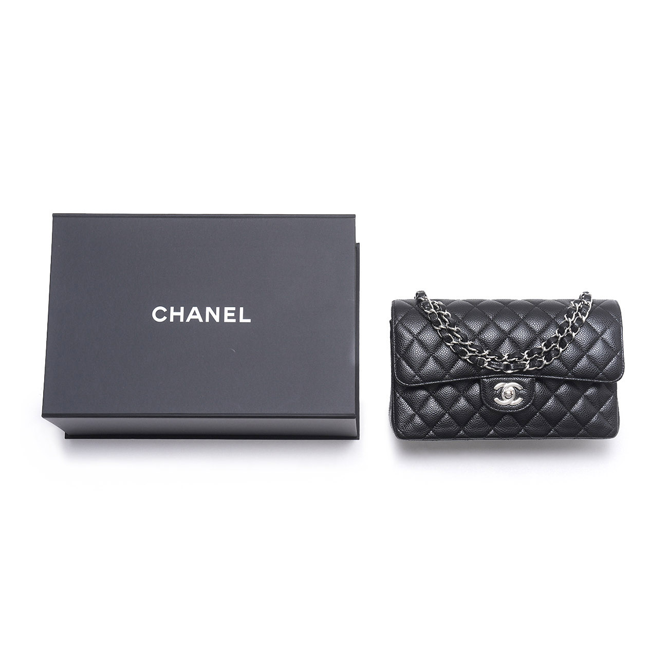 CHANEL(USED)샤넬 A01113 캐비어 클래식 스몰 플랩 백
