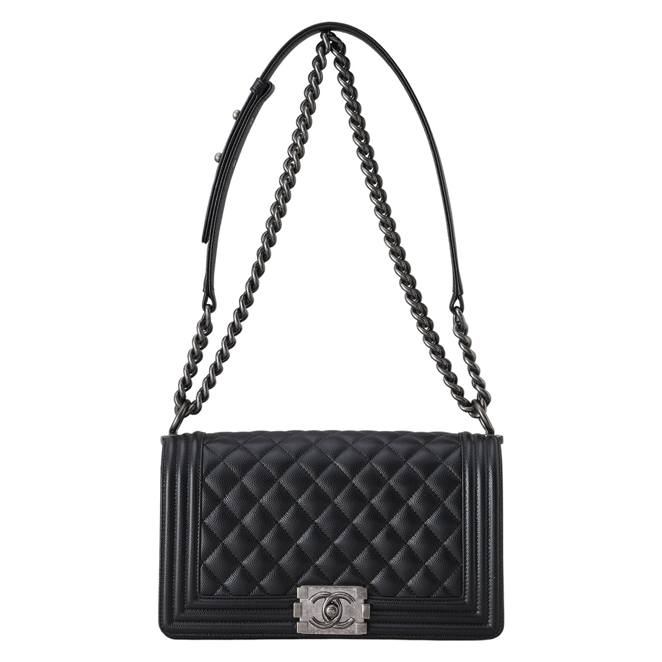 CHANEL(USED)샤넬 캐비어 보이샤넬 미듐 플랩백