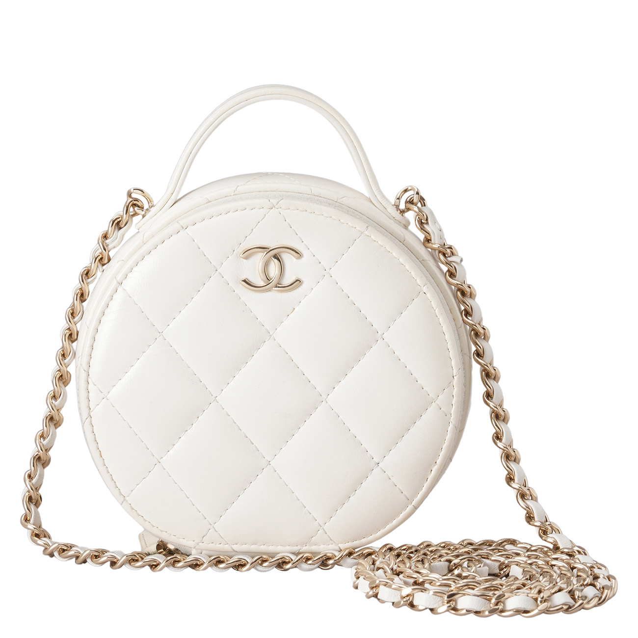 CHANEL(USED)샤넬 동그리 탑핸들 체인 크로스백