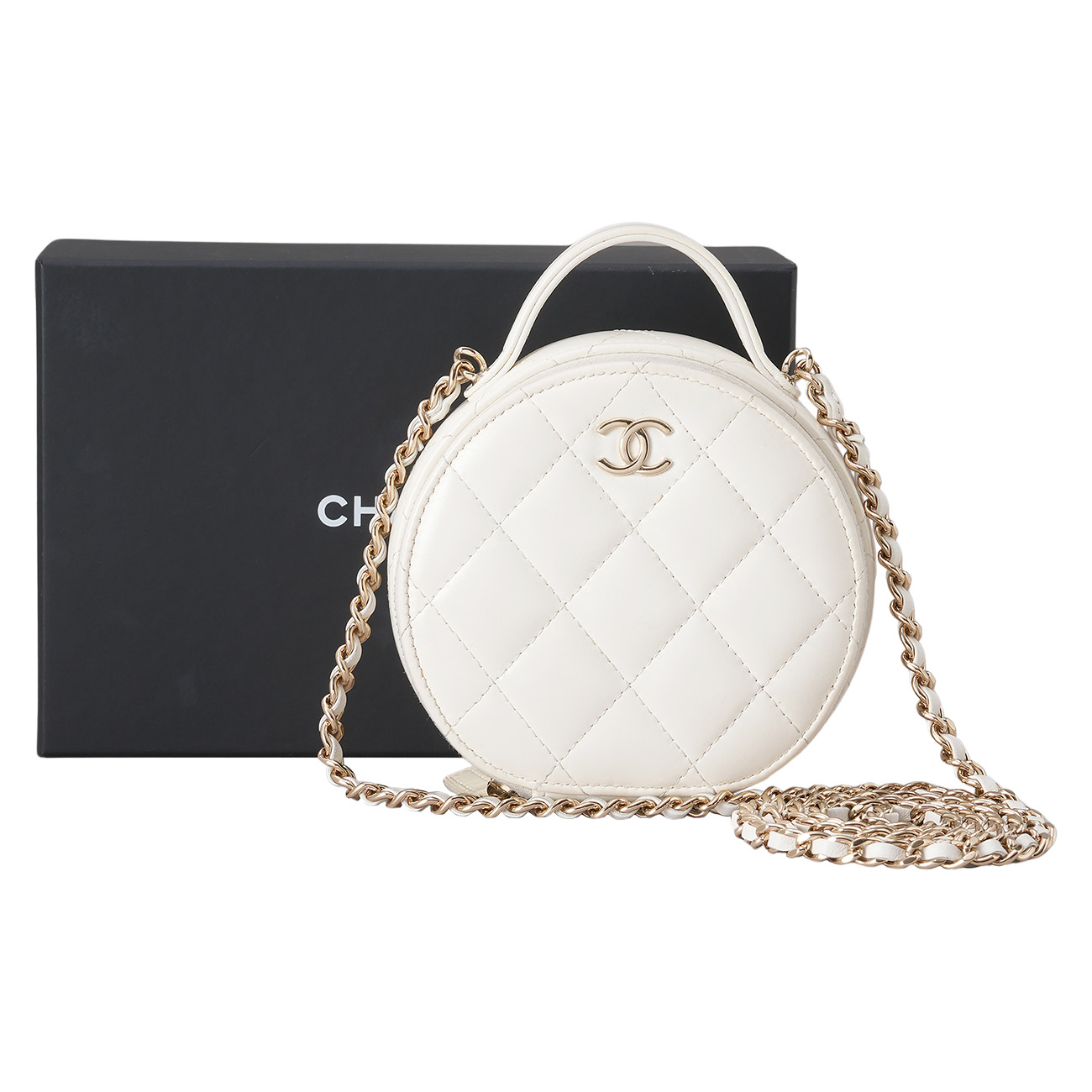 CHANEL(USED)샤넬 동그리 탑핸들 체인 크로스백