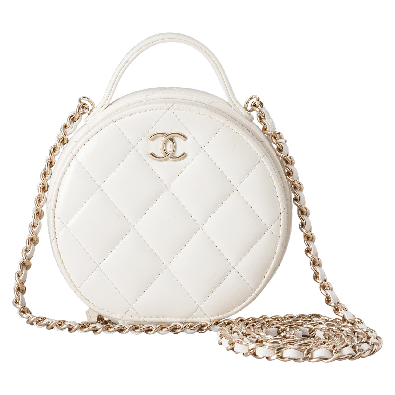 CHANEL(USED)샤넬 동그리 탑핸들 체인 크로스백