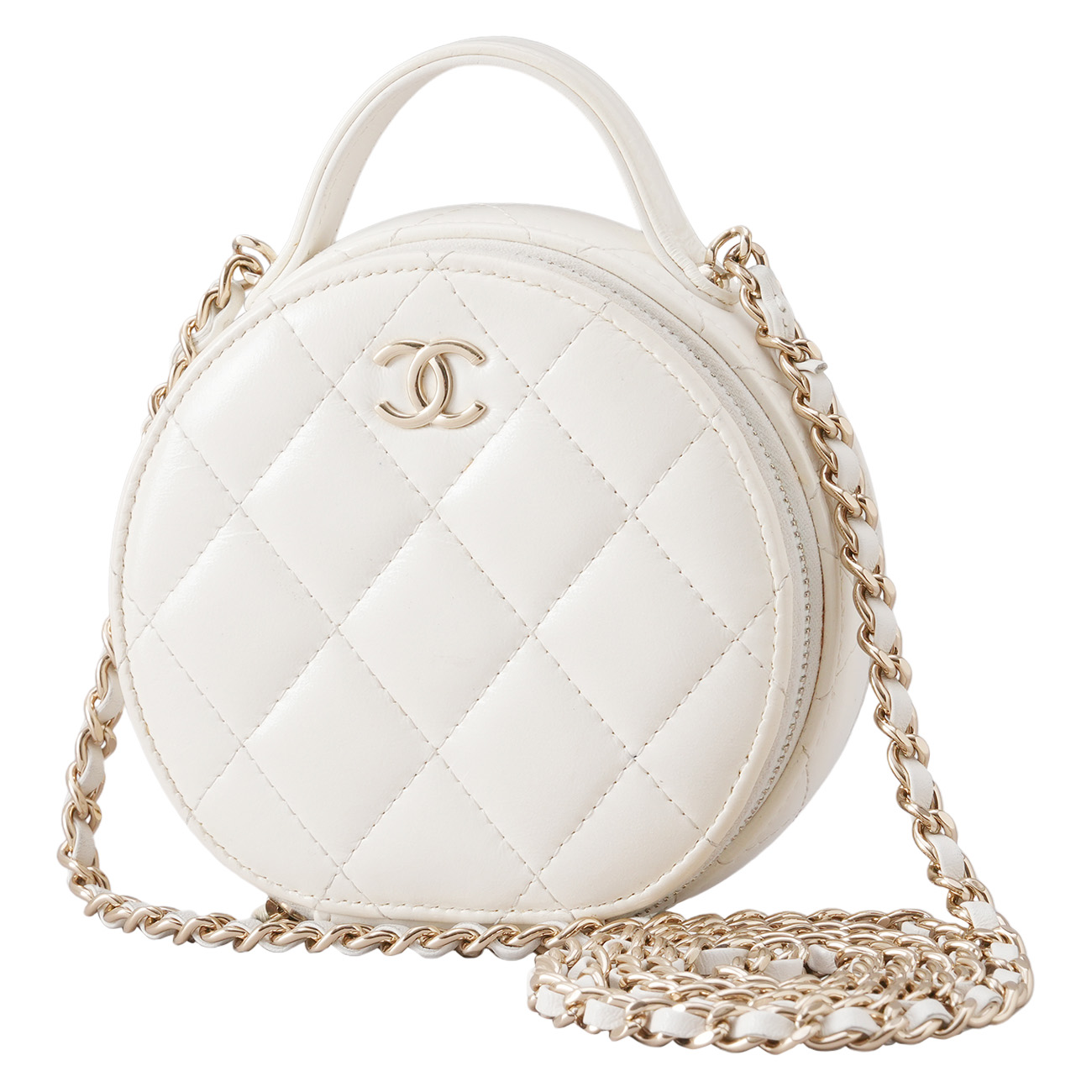 CHANEL(USED)샤넬 동그리 탑핸들 체인 크로스백