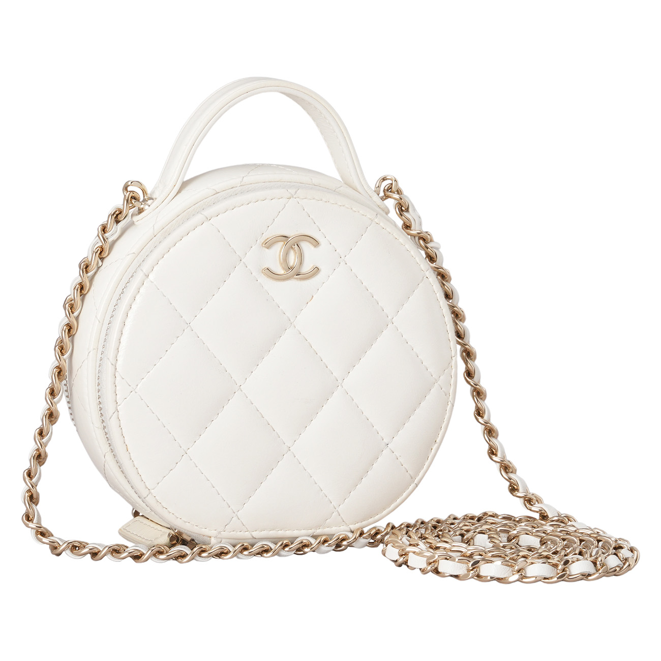CHANEL(USED)샤넬 동그리 탑핸들 체인 크로스백