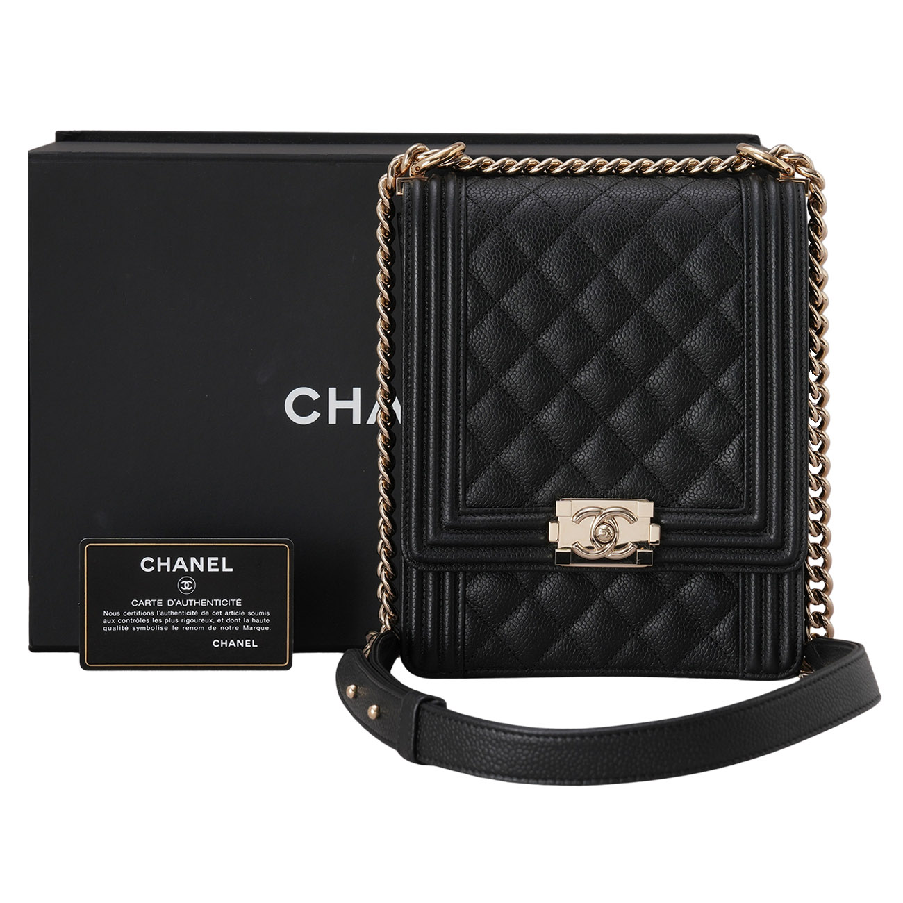 CHANEL(USED)샤넬 캐비어 보이샤넬 사첼백
