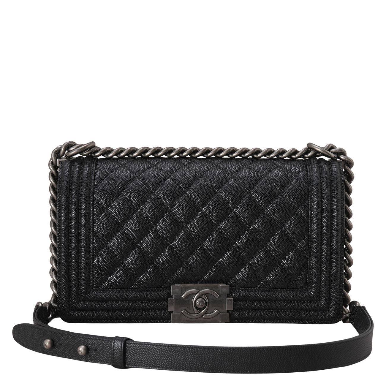 CHANEL(USED)샤넬 캐비어 보이샤넬 미듐 플랩백