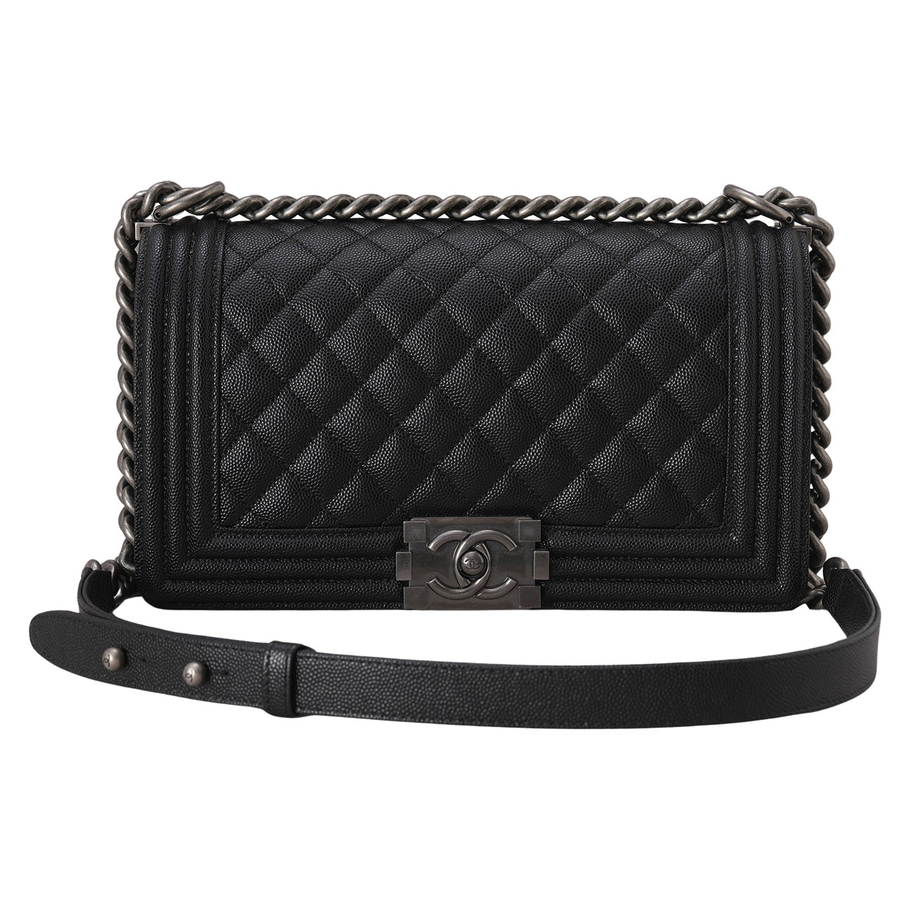 CHANEL(USED)샤넬 캐비어 보이샤넬 미듐 플랩백