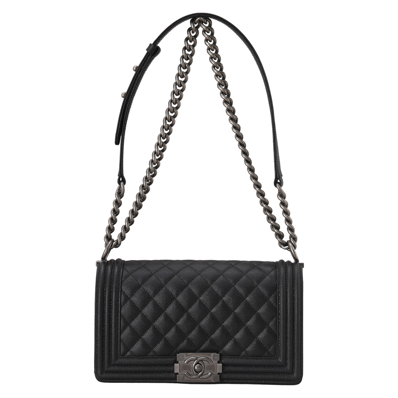 CHANEL(USED)샤넬 캐비어 보이샤넬 미듐 플랩백