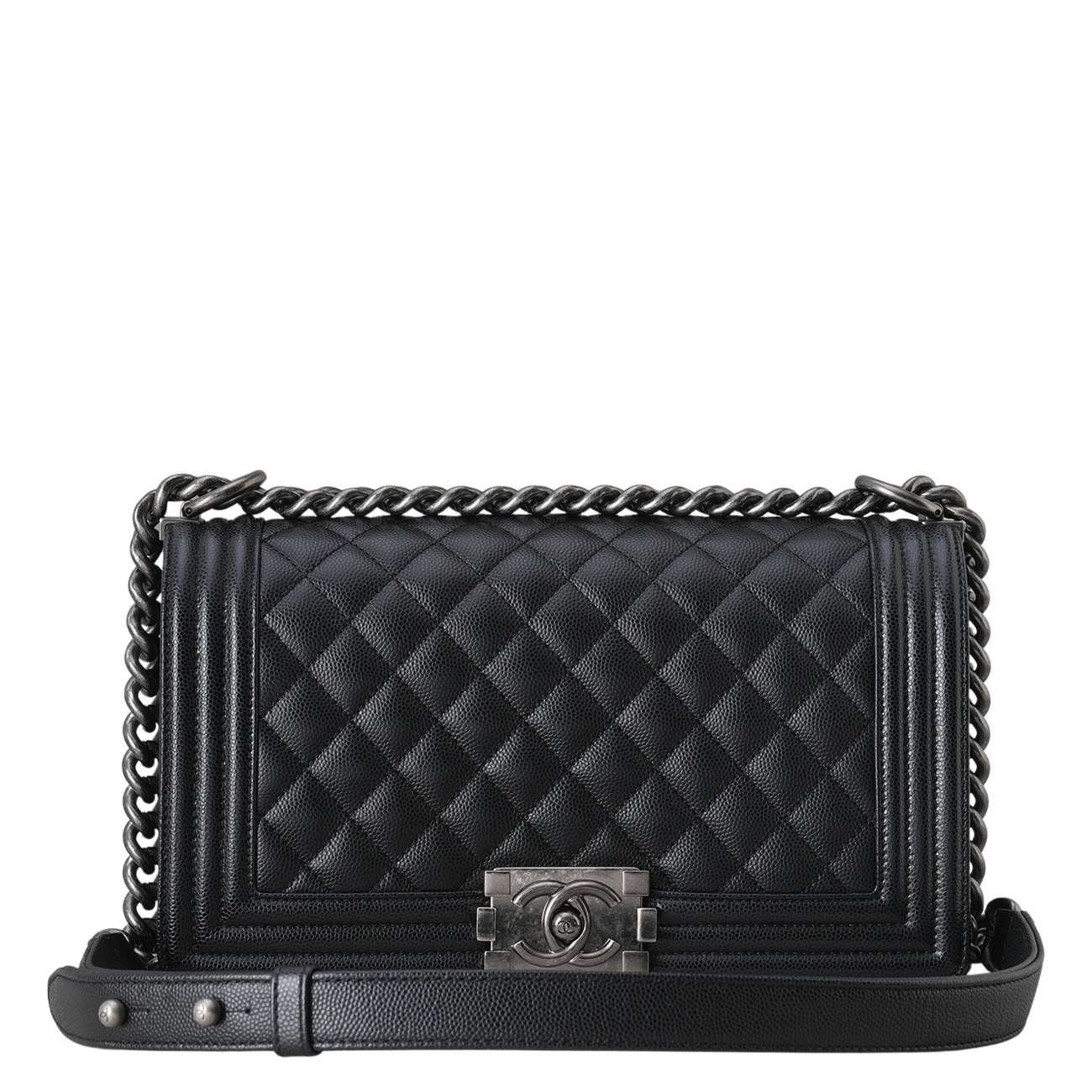 CHANEL(USED)샤넬 캐비어 보이샤넬 미듐 플랩백