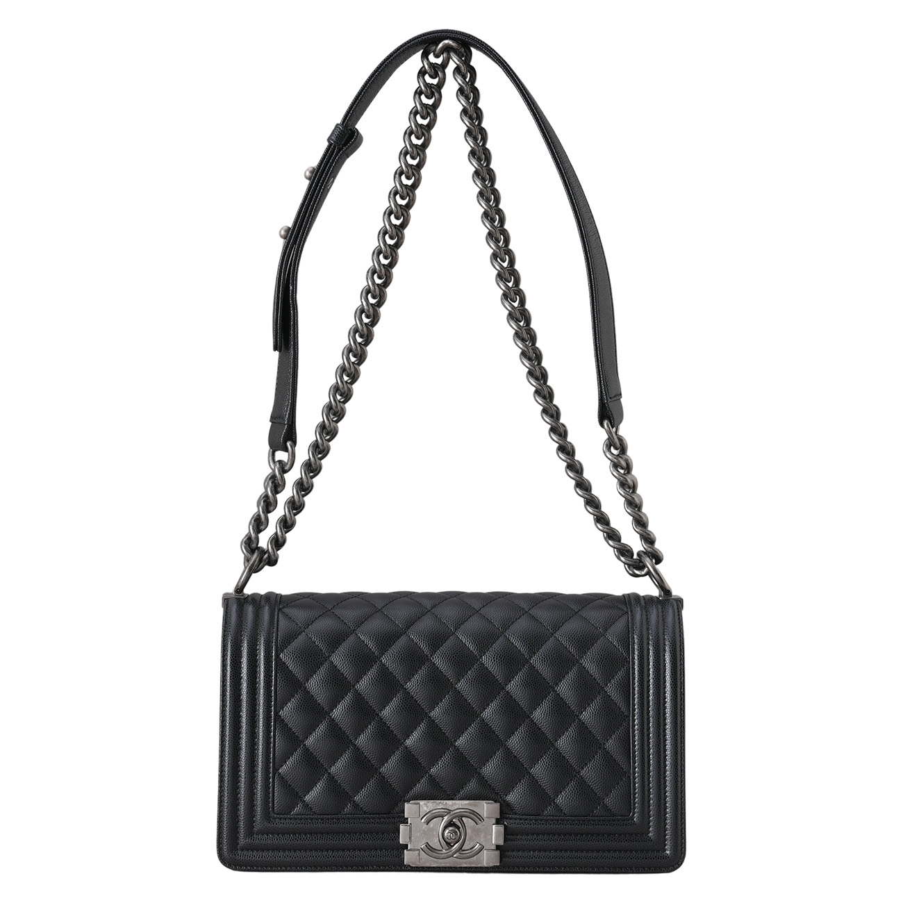 CHANEL(USED)샤넬 캐비어 보이샤넬 미듐 플랩백
