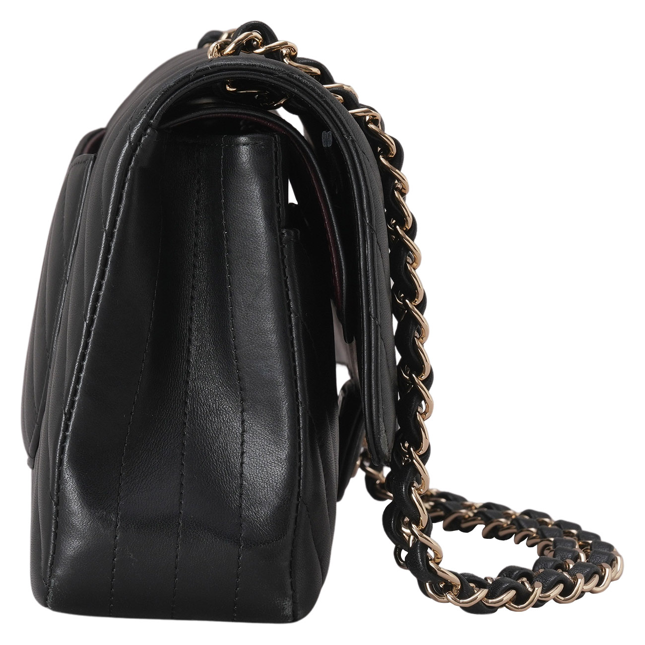 CHANEL(USED)샤넬 램스킨 쉐브론 클래식 미듐 플랩백