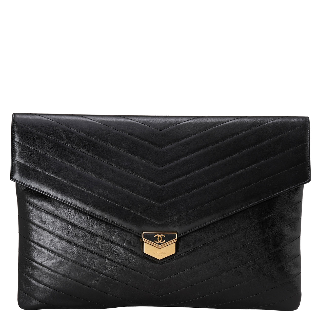 CHANEL(USED)샤넬 시즌 쉐브론 플랩 클러치