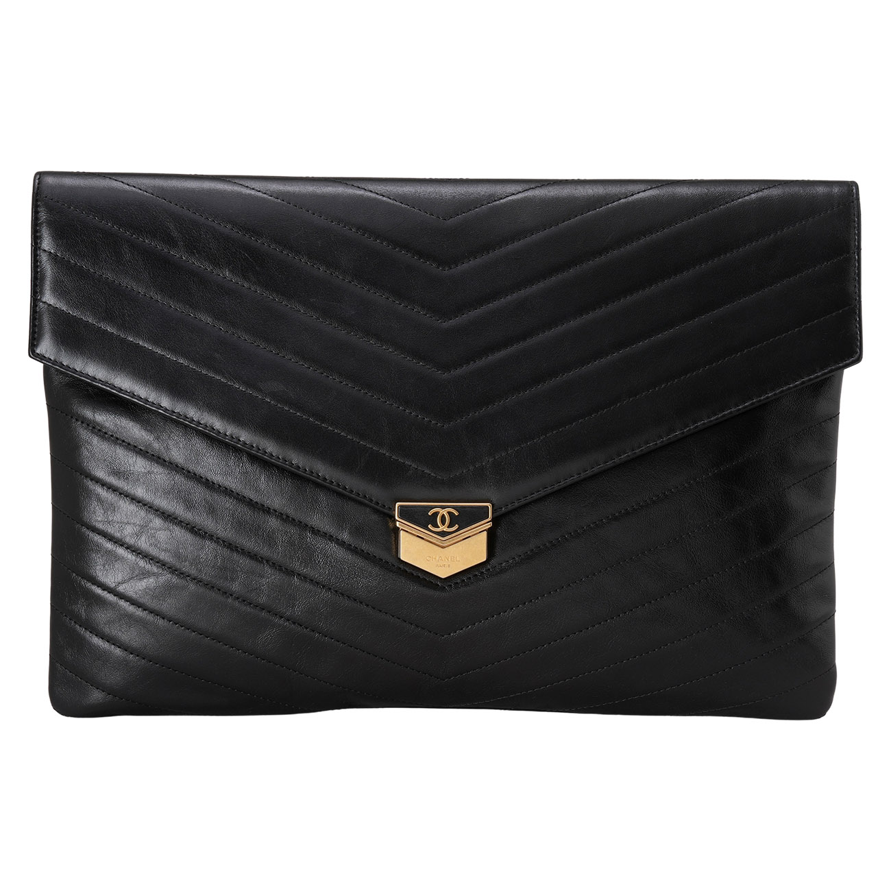 CHANEL(USED)샤넬 시즌 쉐브론 플랩 클러치