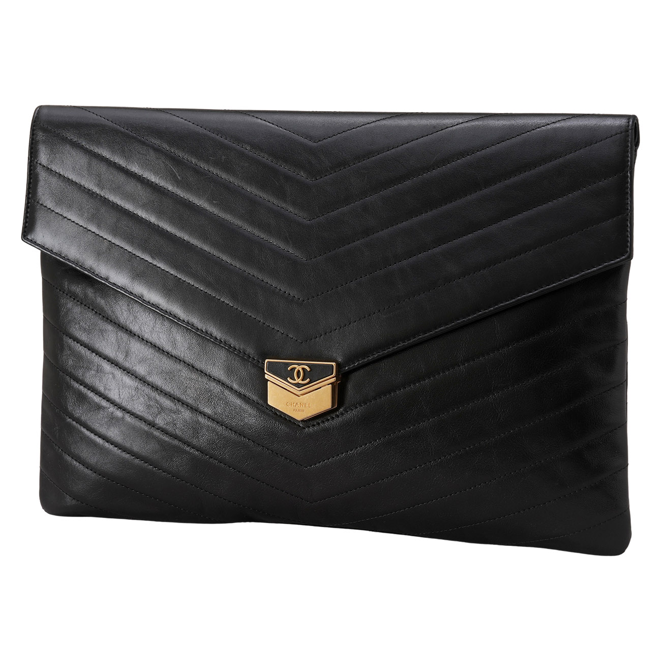 CHANEL(USED)샤넬 시즌 쉐브론 플랩 클러치