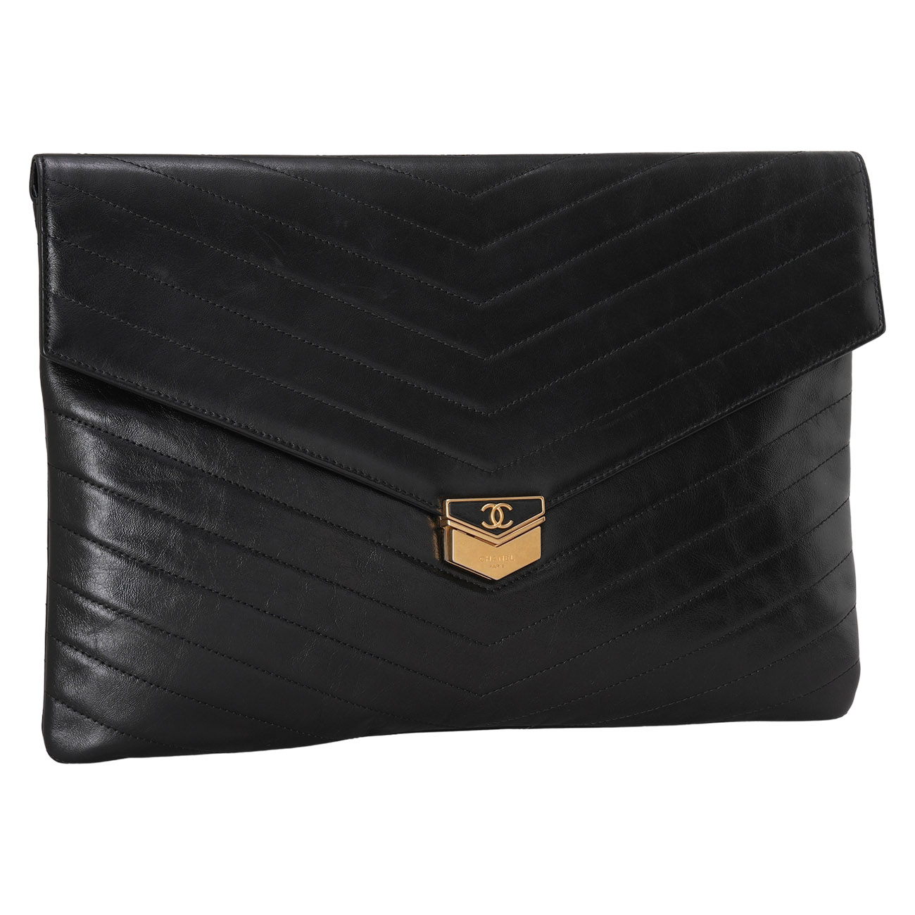 CHANEL(USED)샤넬 시즌 쉐브론 플랩 클러치