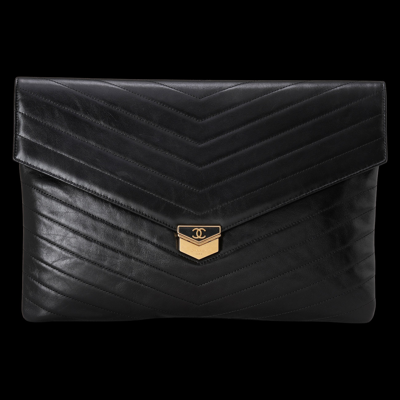 CHANEL(USED)샤넬 시즌 쉐브론 플랩 클러치
